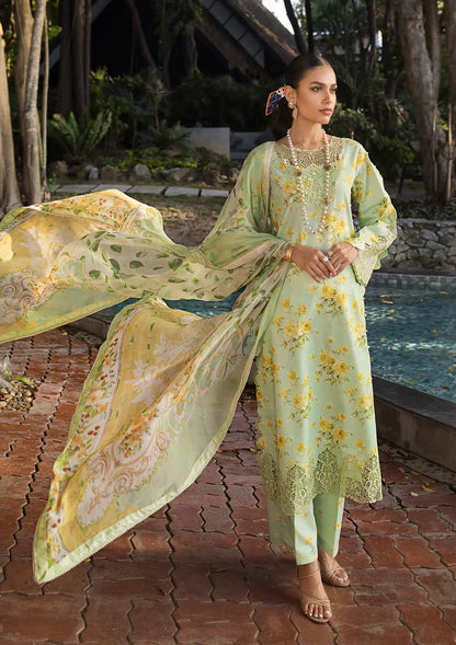 Elaf Premium | Signature Embroidered Lawn 24 | ESL-06B MAJESTIC NOVA - House Of Anaya