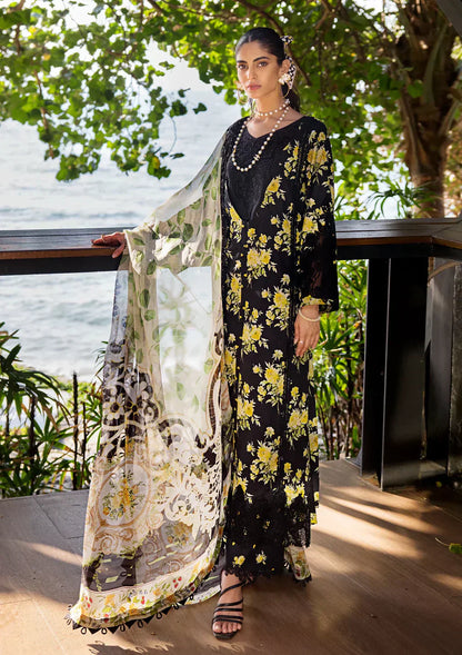 Elaf Premium | Signature Embroidered Lawn 24 | ESL-06A ECLIPSED DREAM - House Of Anaya