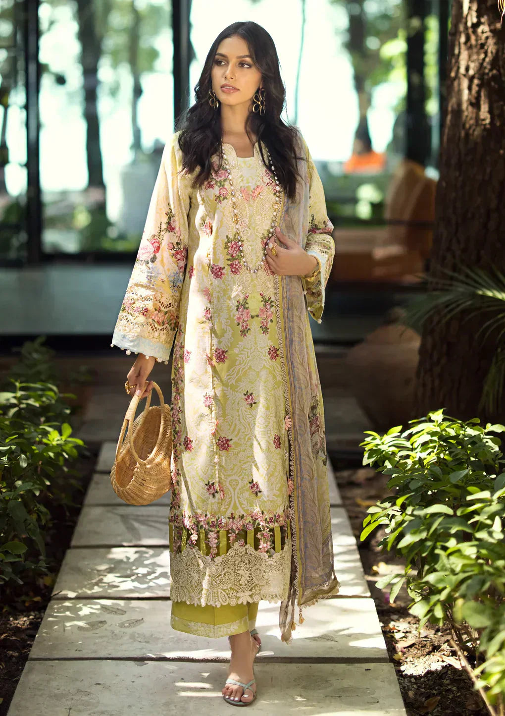 Elaf Premium | Signature Embroidered Lawn 24 | ESL-02A PIXIE DUST - House Of Anaya