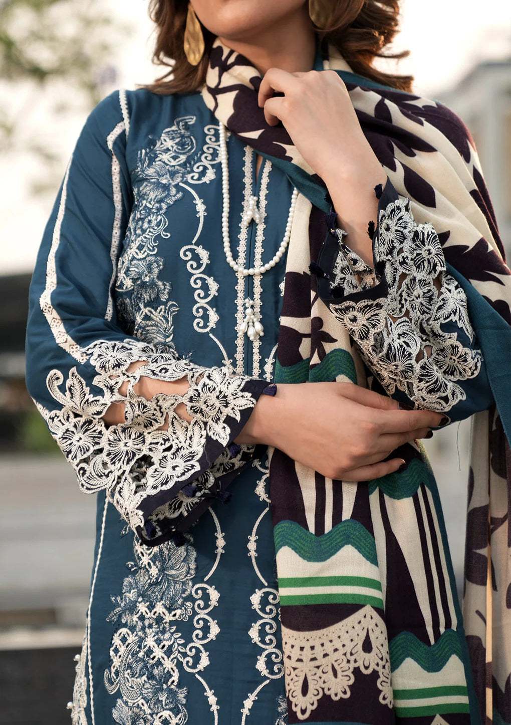 Elaf Premium | Winter Pashmina Shawl Collection | EPW-1B Heartfelt Whisper - House Of Anaya