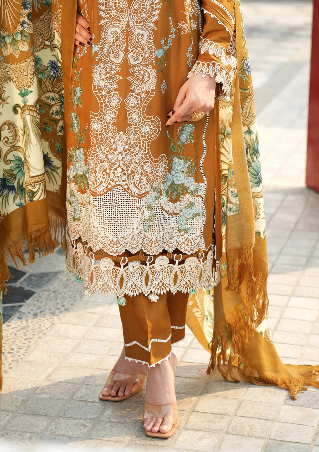 Elaf Premium | Winter Pashmina Shawl Collection | EPW-3A Sunkissed Meadows - House Of Anaya
