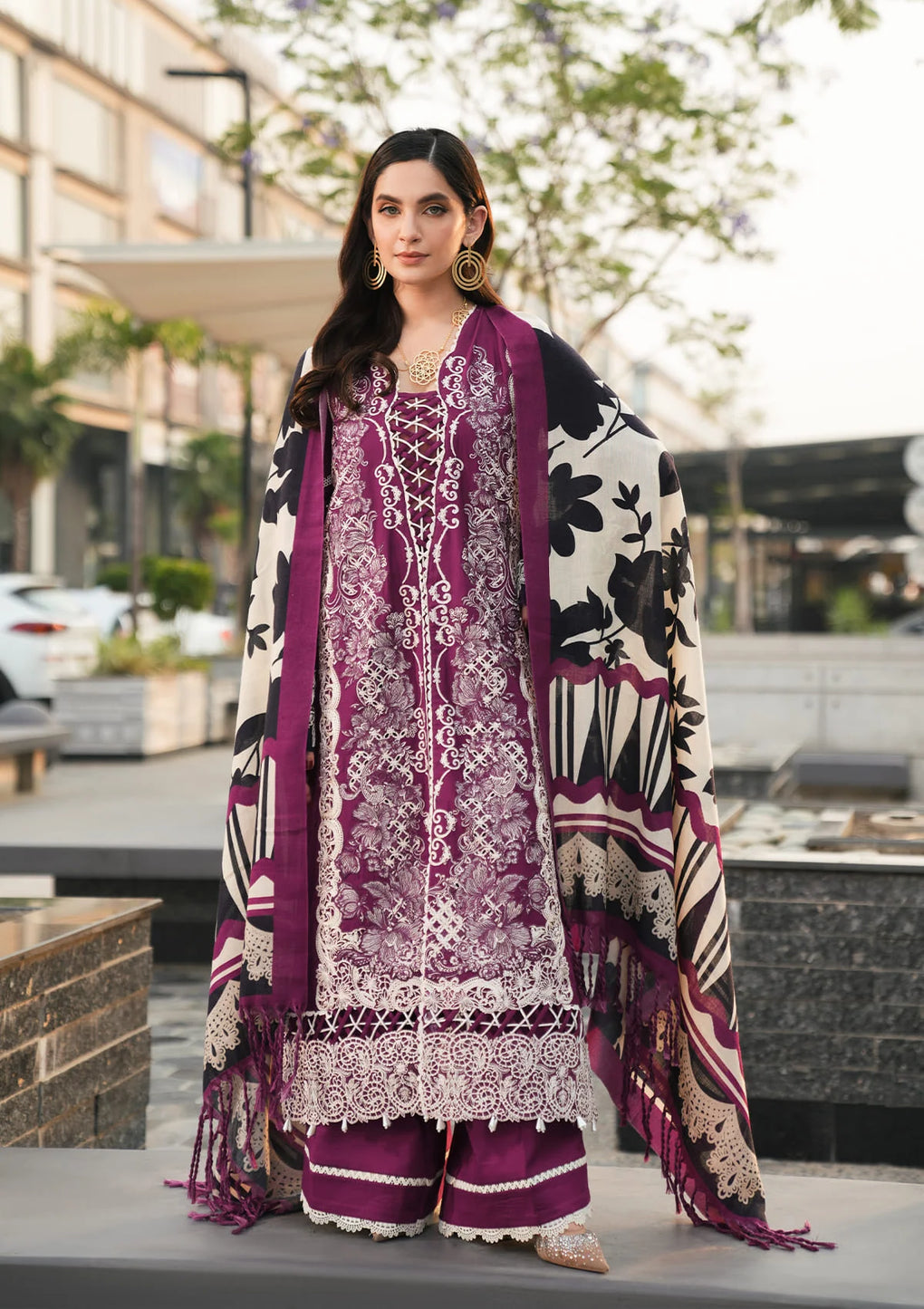 Elaf Premium | Winter Pashmina Shawl Collection | EPW-1A Infinite Love - House Of Anaya