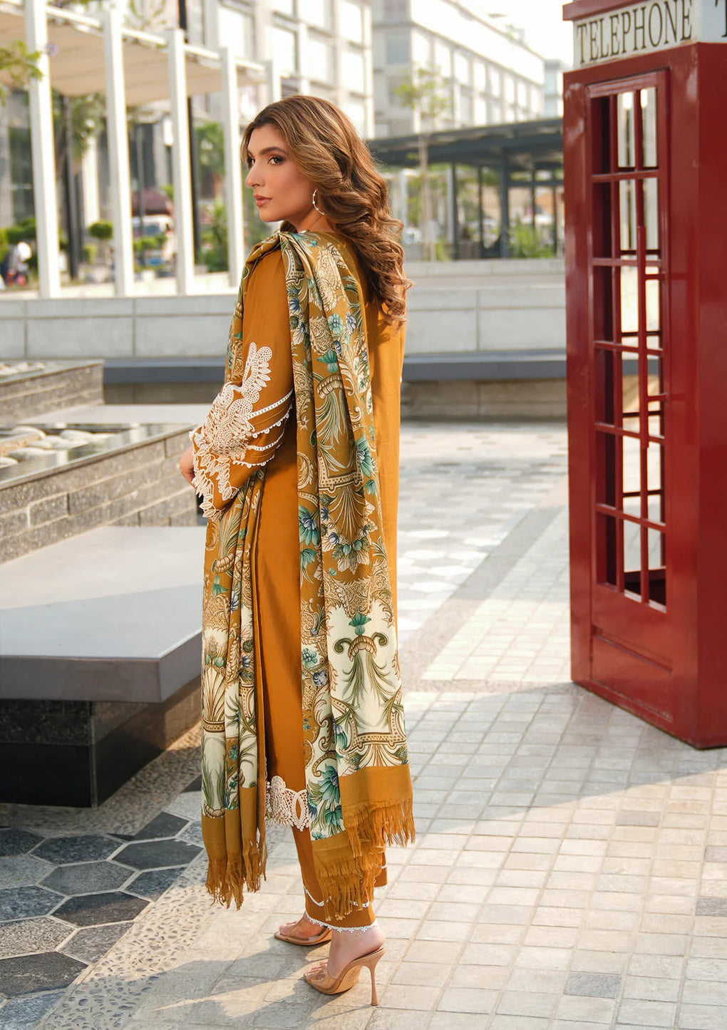 Elaf Premium | Winter Pashmina Shawl Collection | EPW-3A Sunkissed Meadows - House Of Anaya
