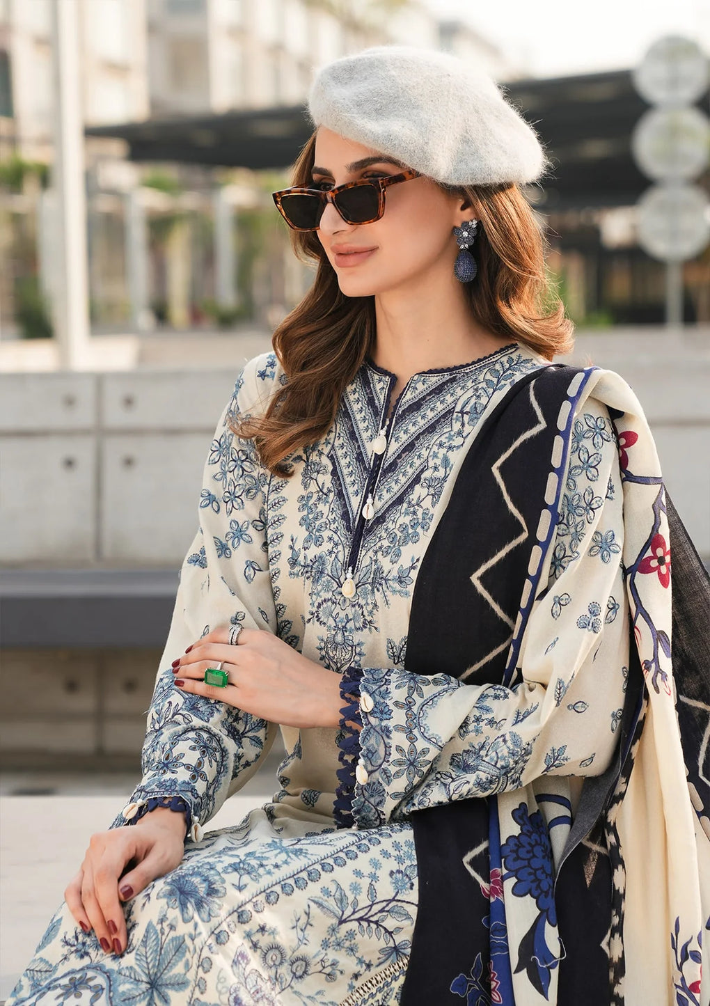Elaf Premium | Winter Pashmina Shawl Collection | EPW-5B Cherished Memories - House Of Anaya