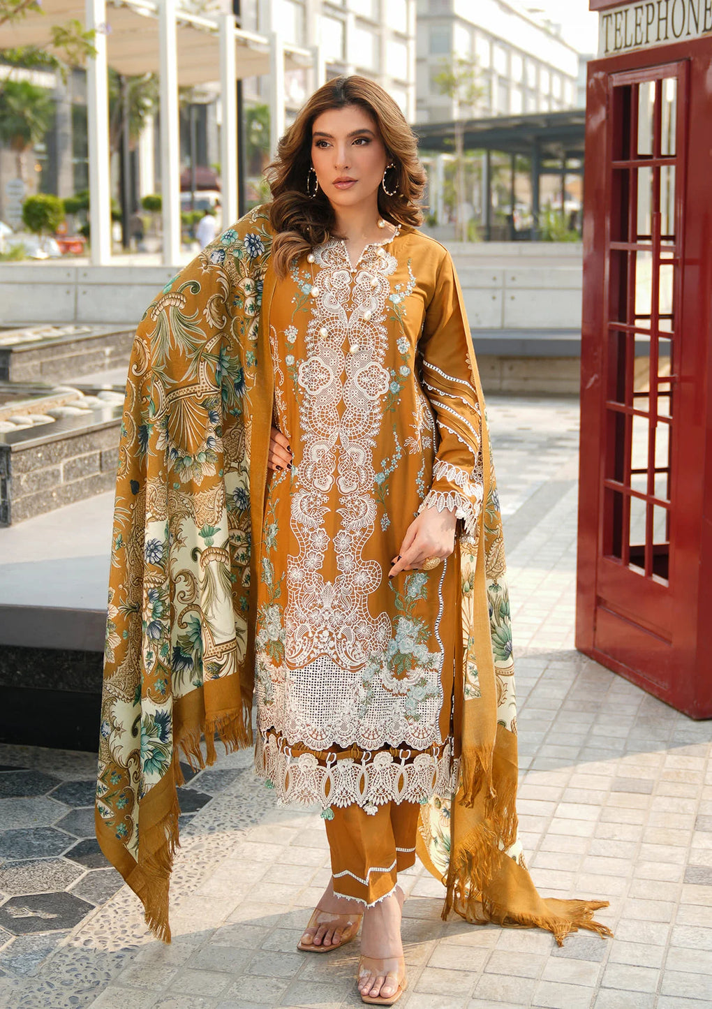 Elaf Premium | Winter Pashmina Shawl Collection | EPW-3A Sunkissed Meadows - House Of Anaya