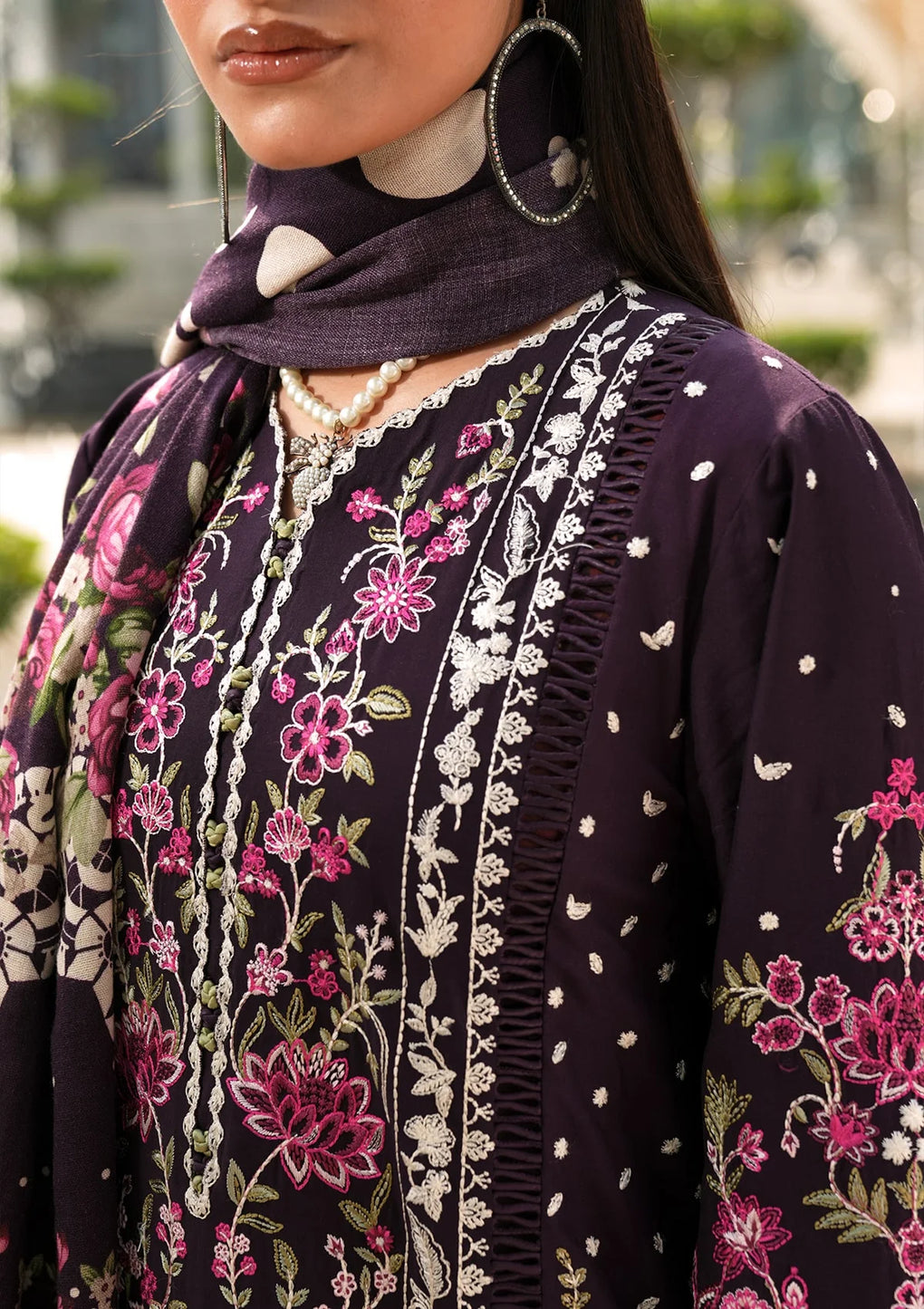 Elaf Premium | Winter Pashmina Shawl Collection | EPW-8A Warm Embrace - House Of Anaya