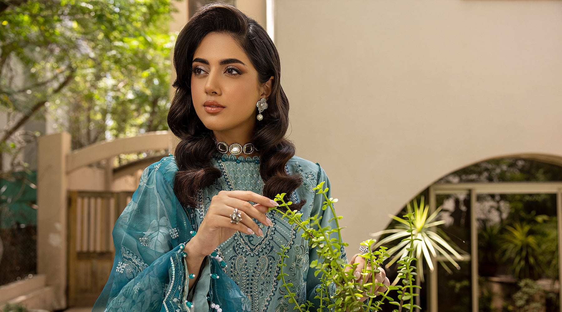 Ellena | Luxury Embroidered Collection | D25 - House Of Anaya