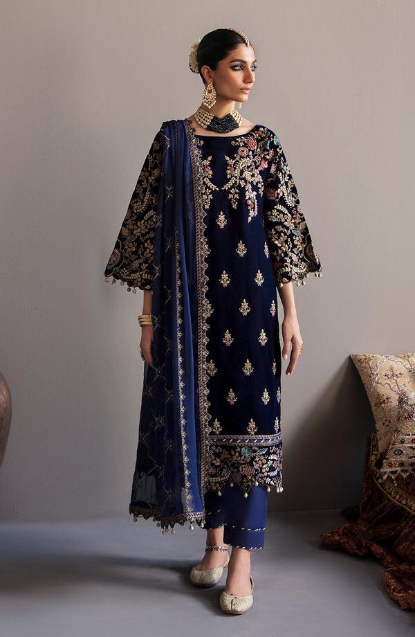 Emaan Adeel | Saanjh Velvet Collection 24 |  MK-03 Falak