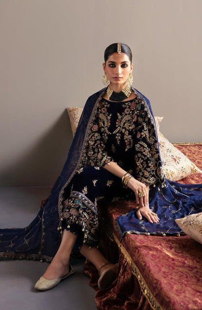 Emaan Adeel | Saanjh Velvet Collection 24 |  MK-03 Falak