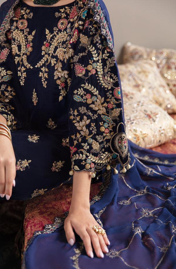 Emaan Adeel | Saanjh Velvet Collection 24 |  MK-03 Falak