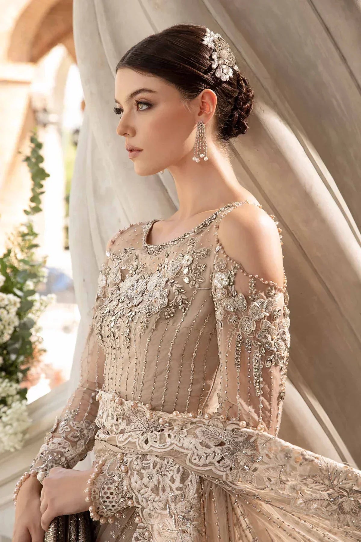 Maria B | Mbroidered Fabrics 2024 | BD-2801 - House Of Anaya