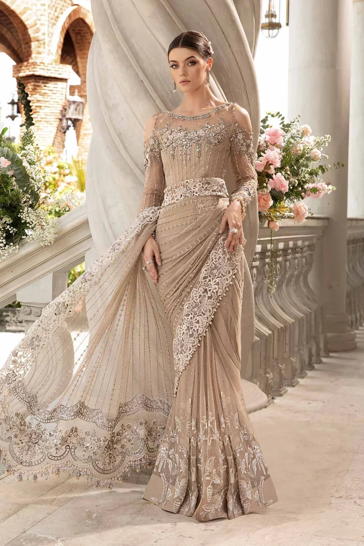 Maria B | Mbroidered Fabrics 2024 | BD-2801 - House Of Anaya