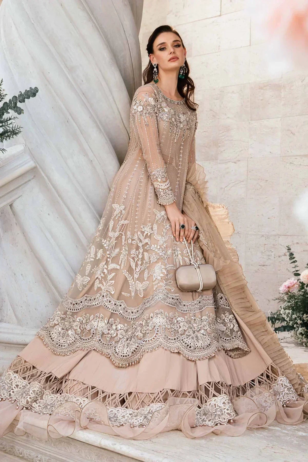 Maria B | Mbroidered Fabrics 2024 | BD-2801 - House Of Anaya