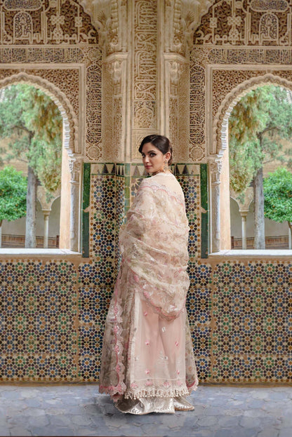 Sable Vogue Embroidered Organza 4 Piece Suit FC-07-23 - Riwayat-e-khas