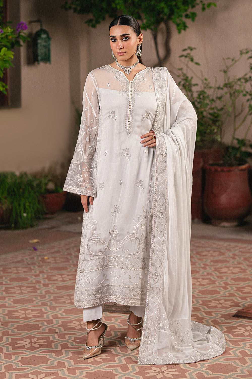 Maryum N Maria | Luxury Stitched | 3 Piece Embroidered Chiffon FAINA - FSU5656