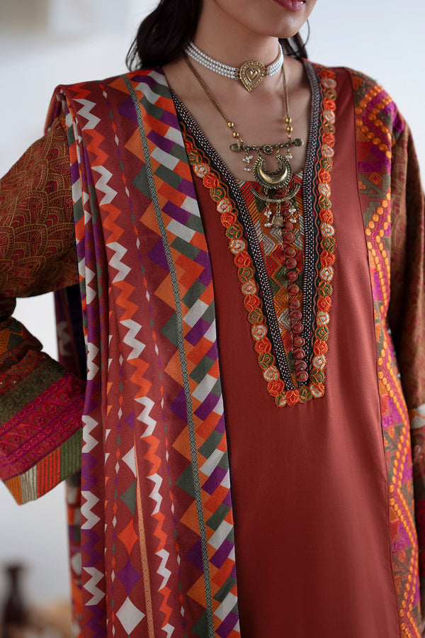 Maryum N Maria | Noore Winters 25 | 3 Piece Embroidered Khaddar BADRAI - FSU5673