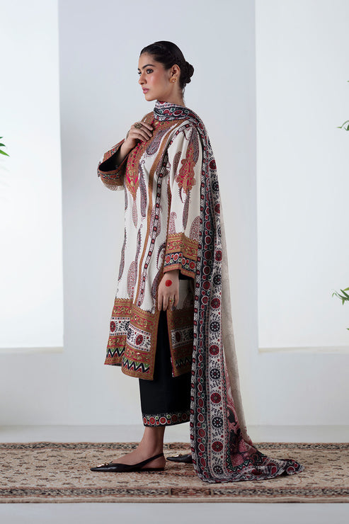 Maryum N Maria | Noore Winters 25 | 3 Piece Embroidered Khaddar ZOHAL - FSU5678