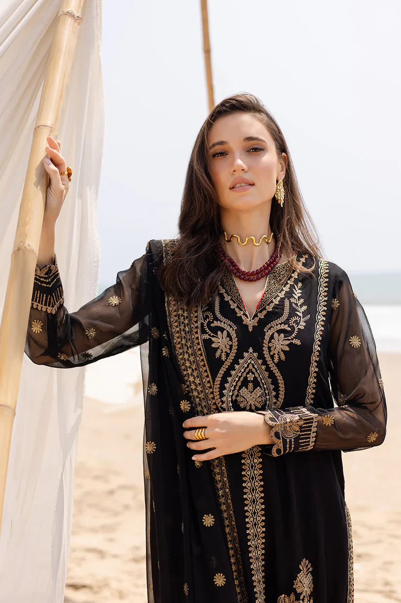 Freesia premium | Zyra | 3 Piece Embroirdered Chiffon Ananya - FW40053