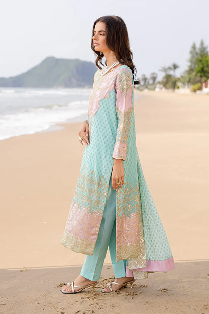 Freesia premium | Zyra | 3 Piece Embroirdered Chiffon Aarohi - FW40056
