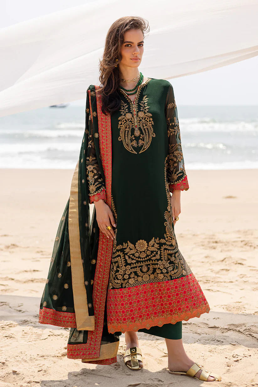 Freesia premium | Zyra | 3 Piece Embroirdered Chiffon Aarna - FW40058