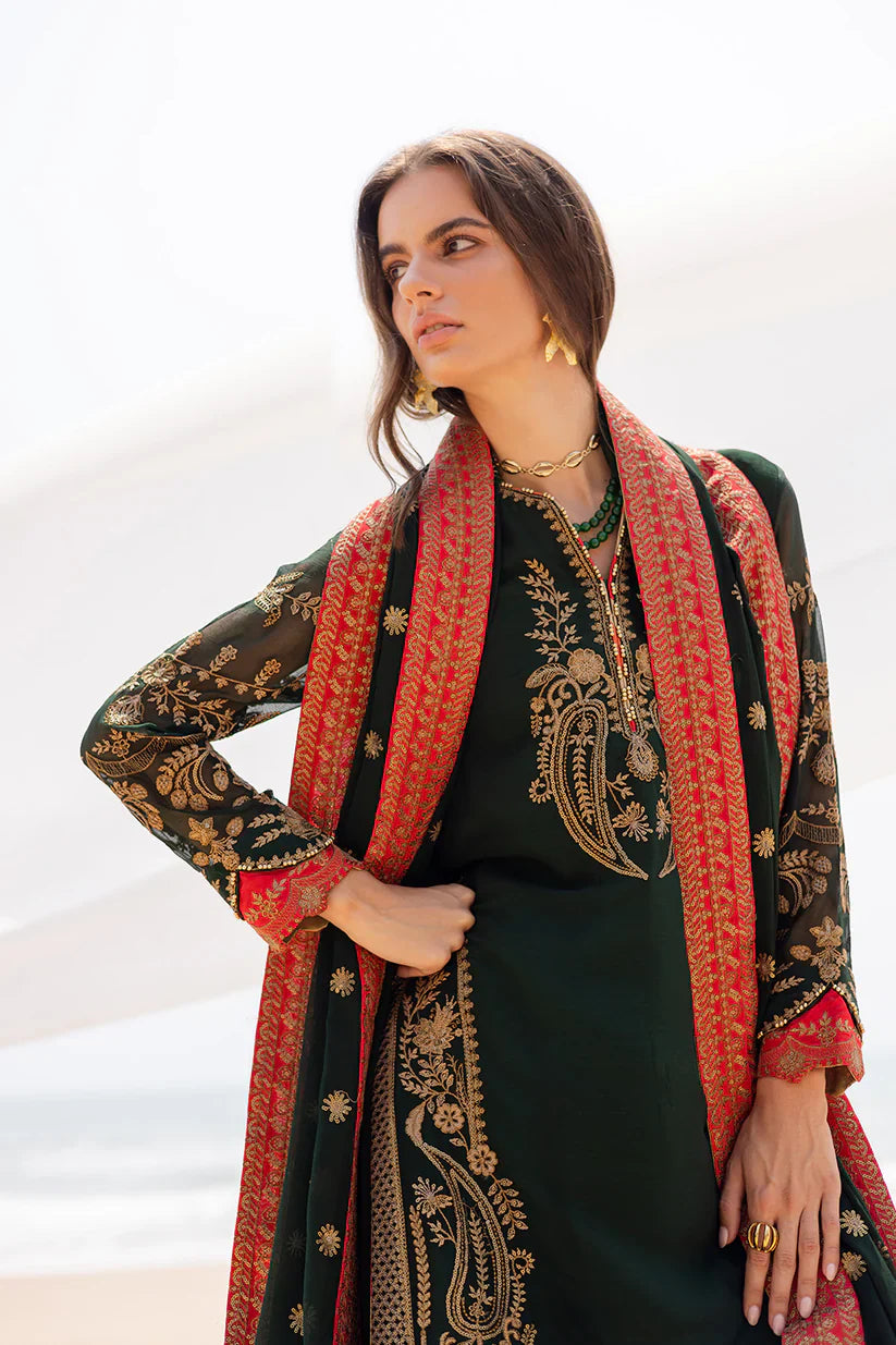 Freesia premium | Zyra | 3 Piece Embroirdered Chiffon Aarna - FW40058