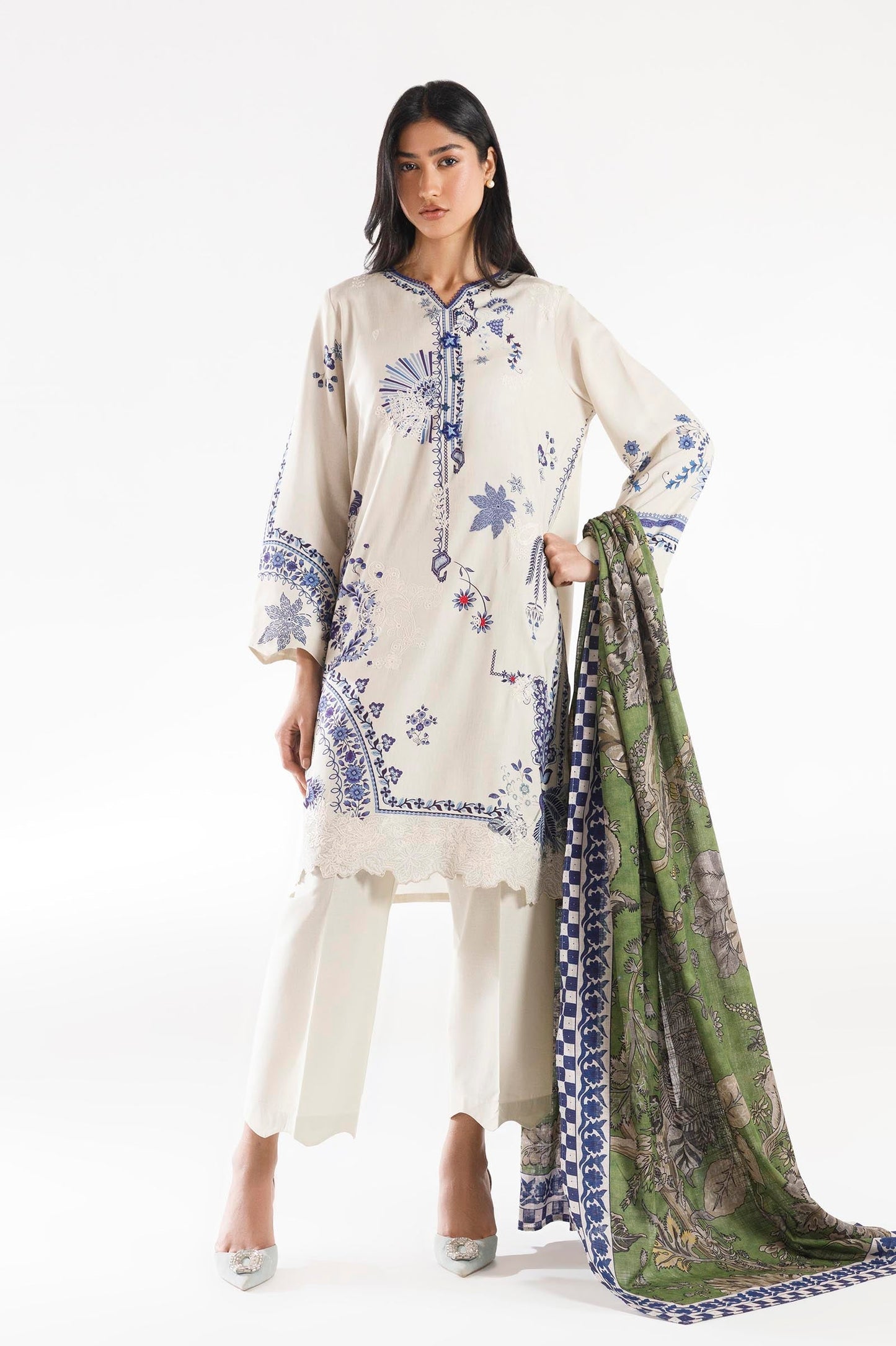 Sana Safinaz | Luxury Pret | Muzlin Linen Suit FW25MUZ020BP3