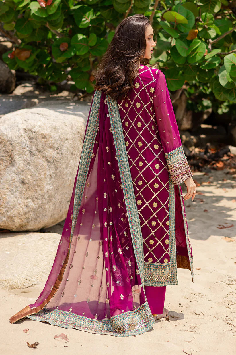 Freesia premium | Zyra | 3 Piece Embroirdered Chiffon Aditi - FW40051