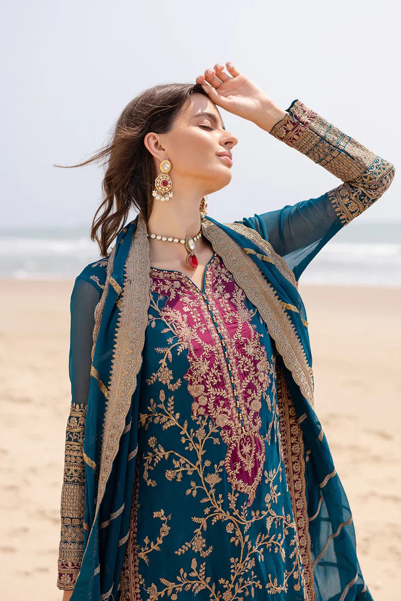 Freesia premium | Zyra | 3 Piece Embroirdered Chiffon Aadhya - FW40052