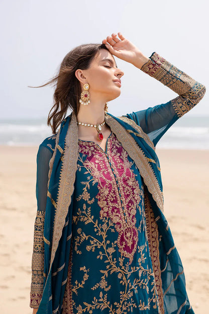 Freesia premium | Zyra | 3 Piece Embroirdered Chiffon Aadhya - FW40052