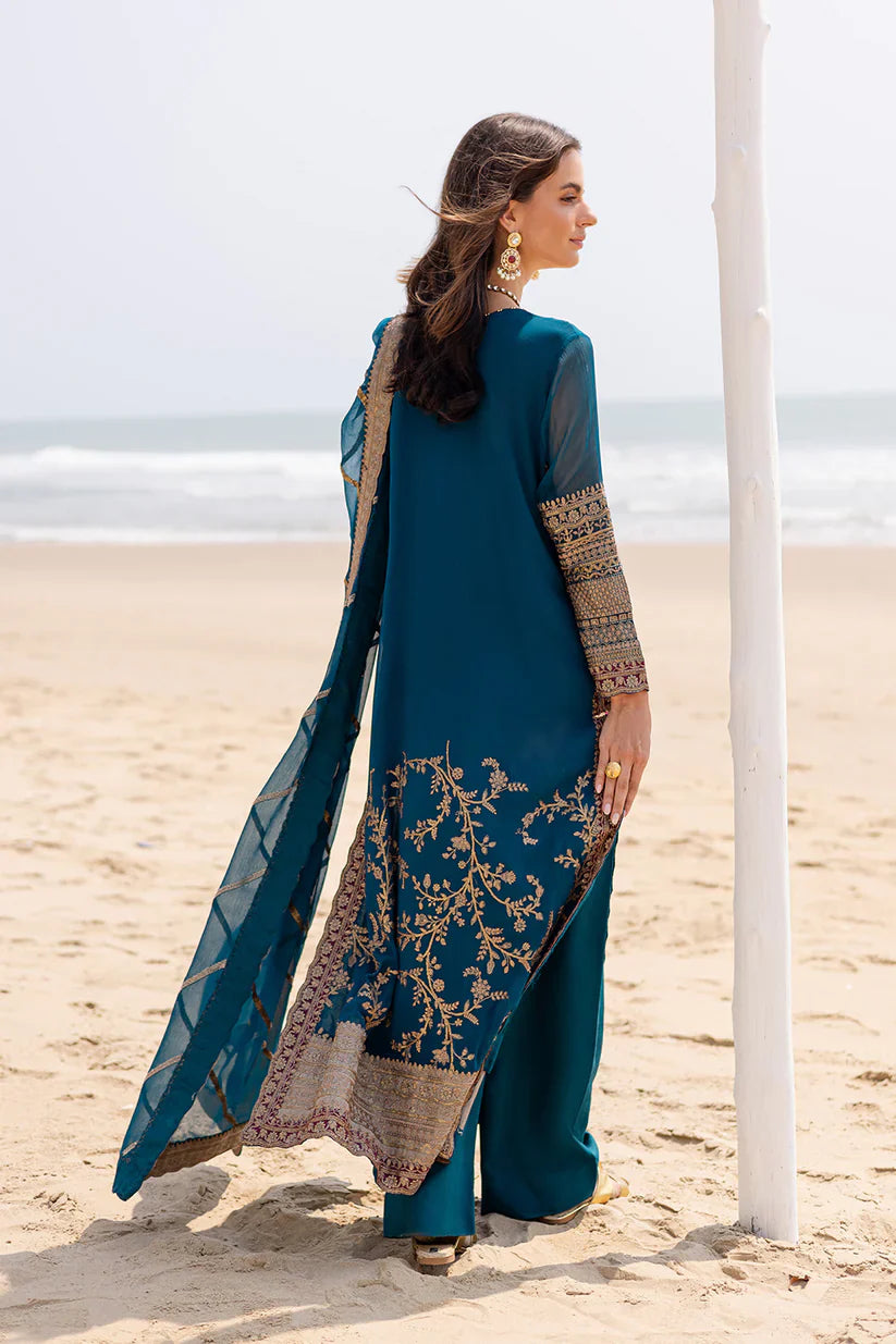 Freesia premium | Zyra | 3 Piece Embroirdered Chiffon Aadhya - FW40052