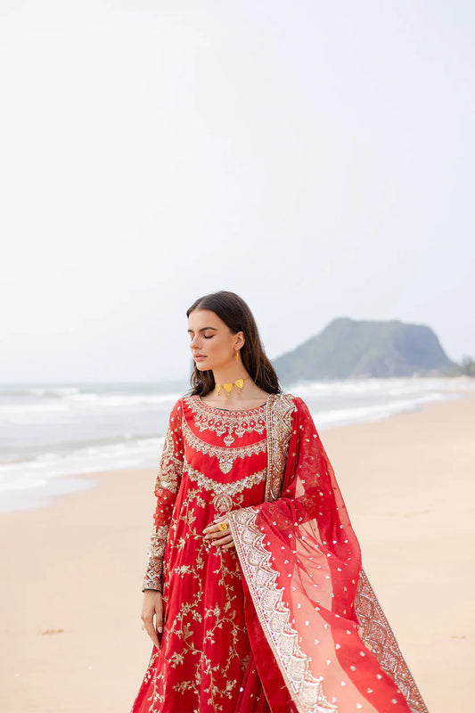 Freesia premium | Zyra | 3 Piece Embroirdered Chiffon Anvi - FW40055