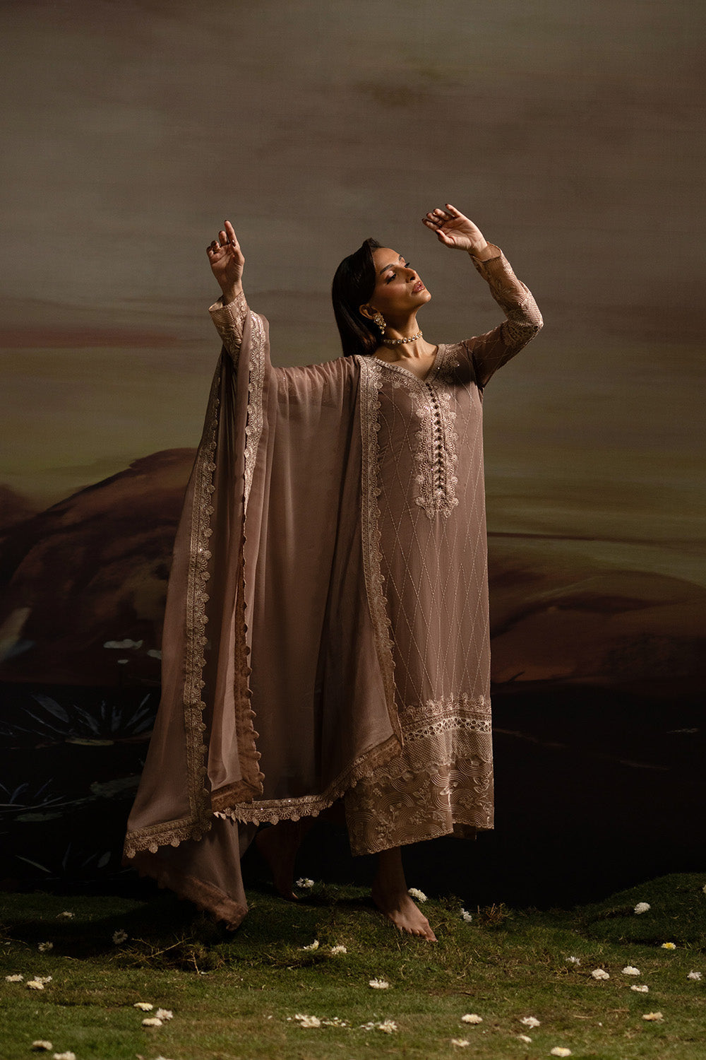 Maryum N Maria | Luxury Stitched | 3-Piece-Embroiderd-Chiffon ITHAZH - FWU5703