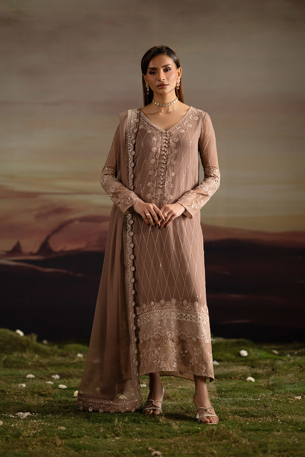 Maryum N Maria | Luxury Stitched | 3-Piece-Embroiderd-Chiffon ITHAZH - FWU5703