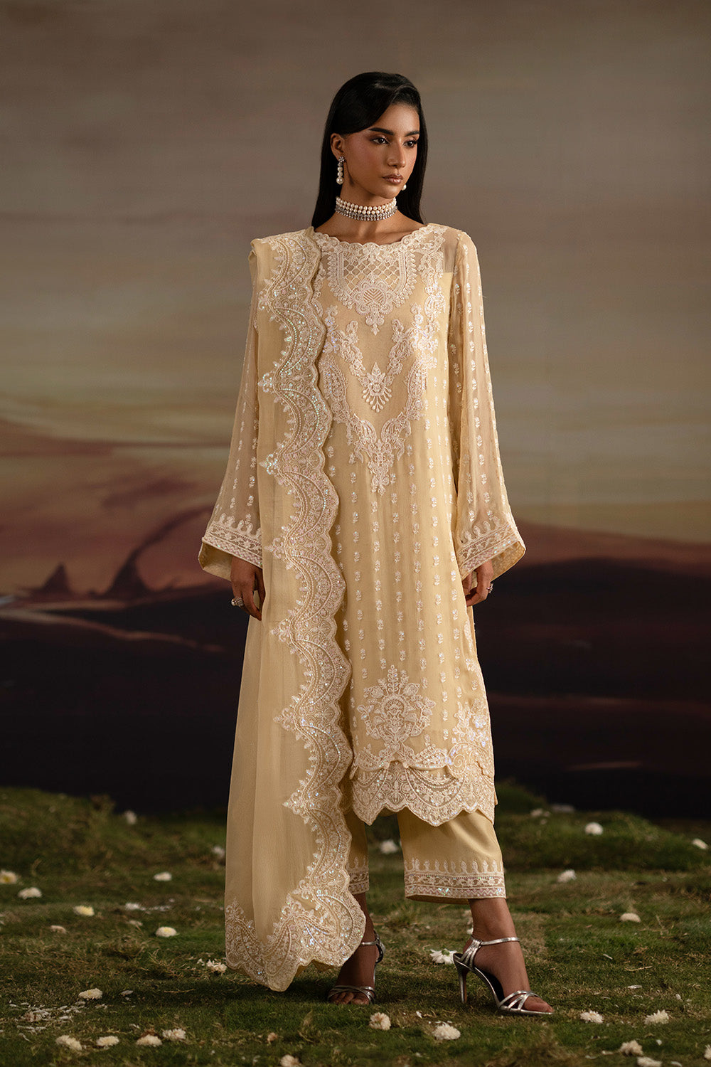 Maryum N Maria | Luxury Stitched | 3-Piece-Embroiderd-Chiffon ISHANI - FWU5705