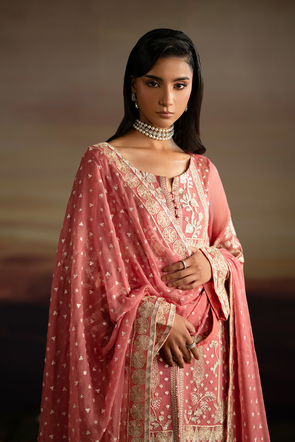 Maryum N Maria | Luxury Stitched | 3-Piece-Embroiderd-Chiffon INDIYA - FWU5707
