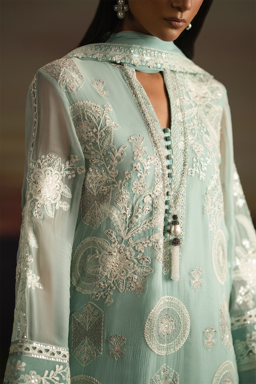 Maryum N Maria | Luxury Stitched | 3-Piece-Embroiderd-Chiffon ILAVALAGI - FWU5709