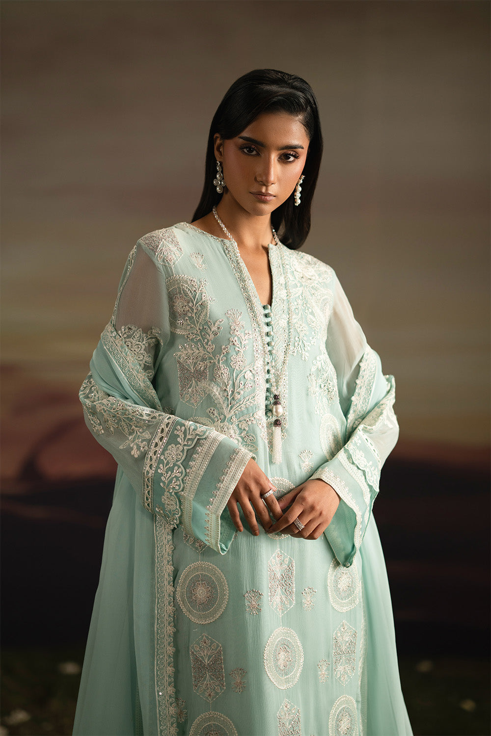 Maryum N Maria | Luxury Stitched | 3-Piece-Embroiderd-Chiffon ILAVALAGI - FWU5709