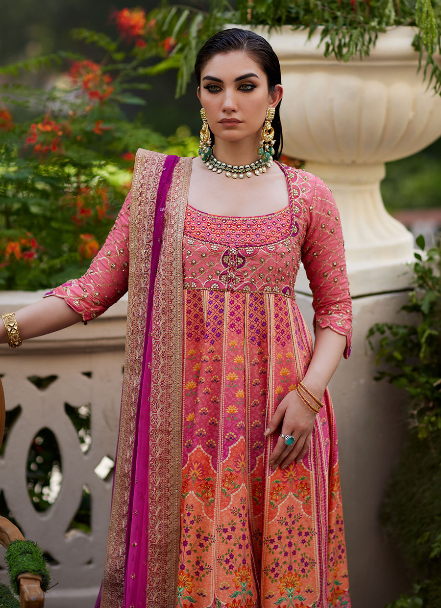 Farah Talib Aziz | Mayna Festive Prints 24 | Noorie Kalidaar And Dupatta