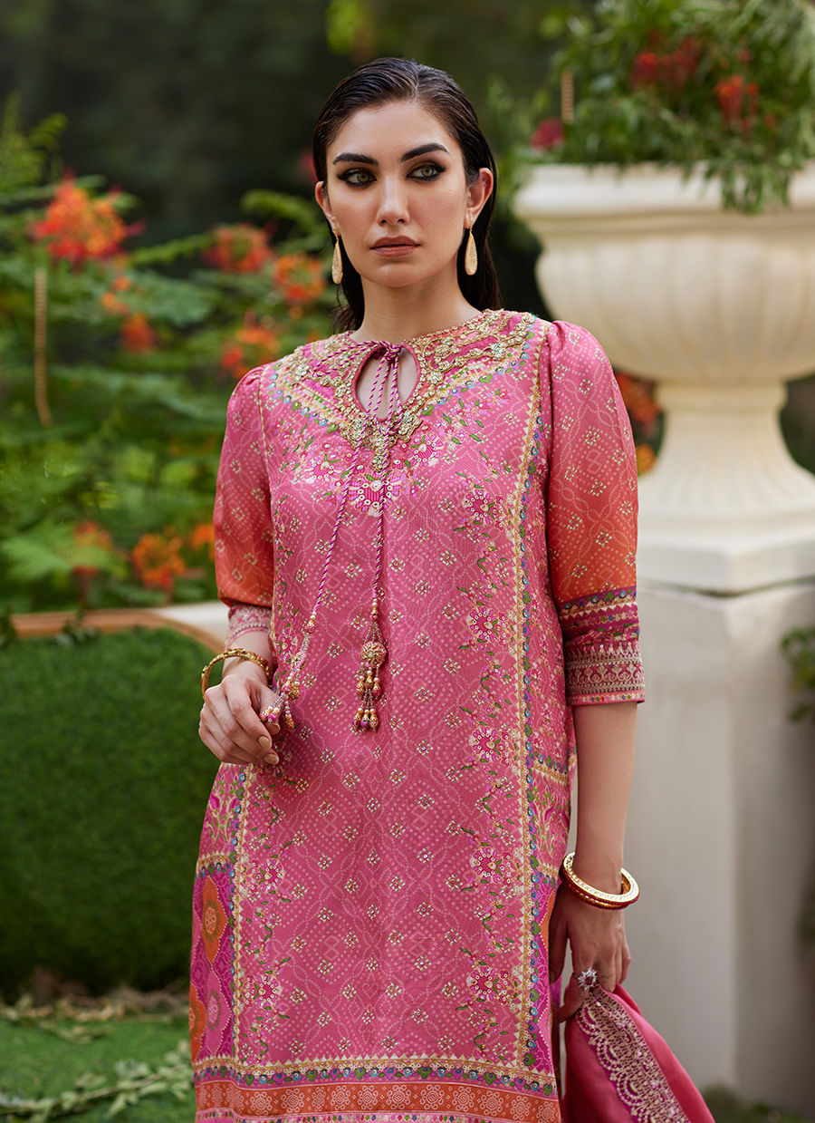 Farah Talib Aziz | Mayna Festive Prints 24 | Abila Shirt And Dupatta