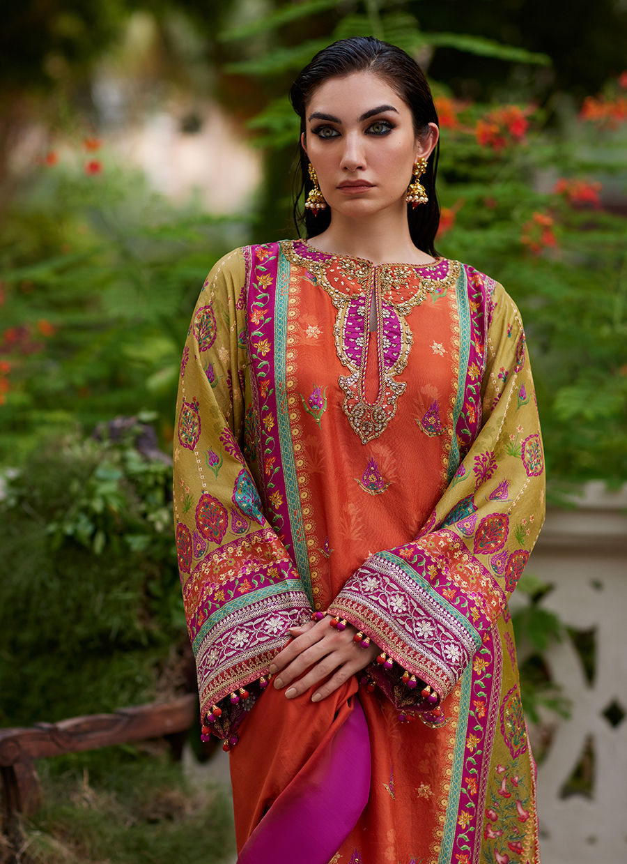 Farah Talib Aziz | Mayna Festive Prints 24 | Aifa Shirt And Dupatta