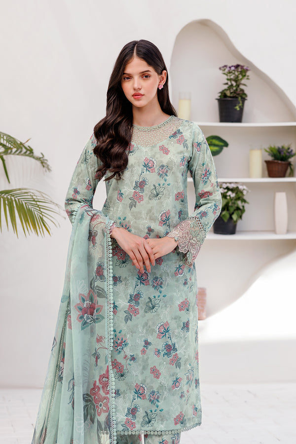 Farasha | Printed Essentials | MINT BREEZE - House Of Anaya