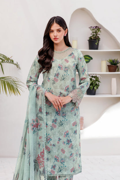 Farasha | Printed Essentials | MINT BREEZE - House Of Anaya