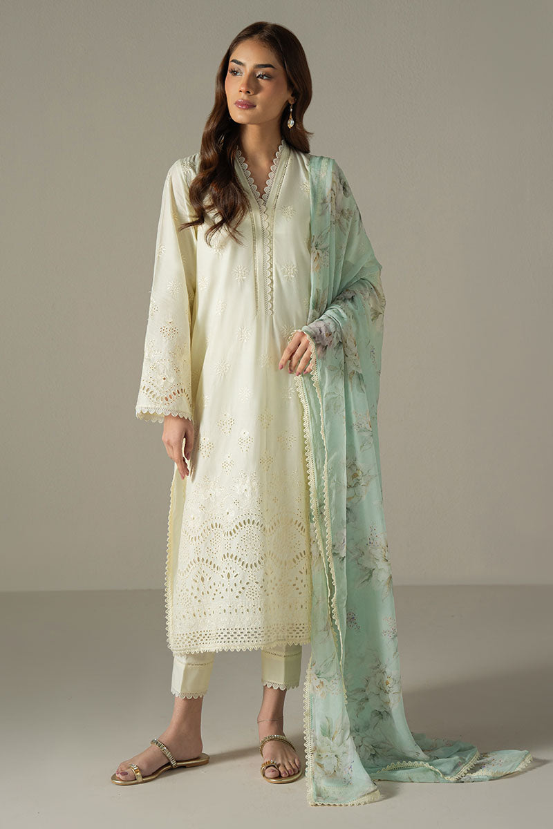 Cross Stitch | Chikankari Lawn 25 | FLORAL MELODY - House Of Anaya