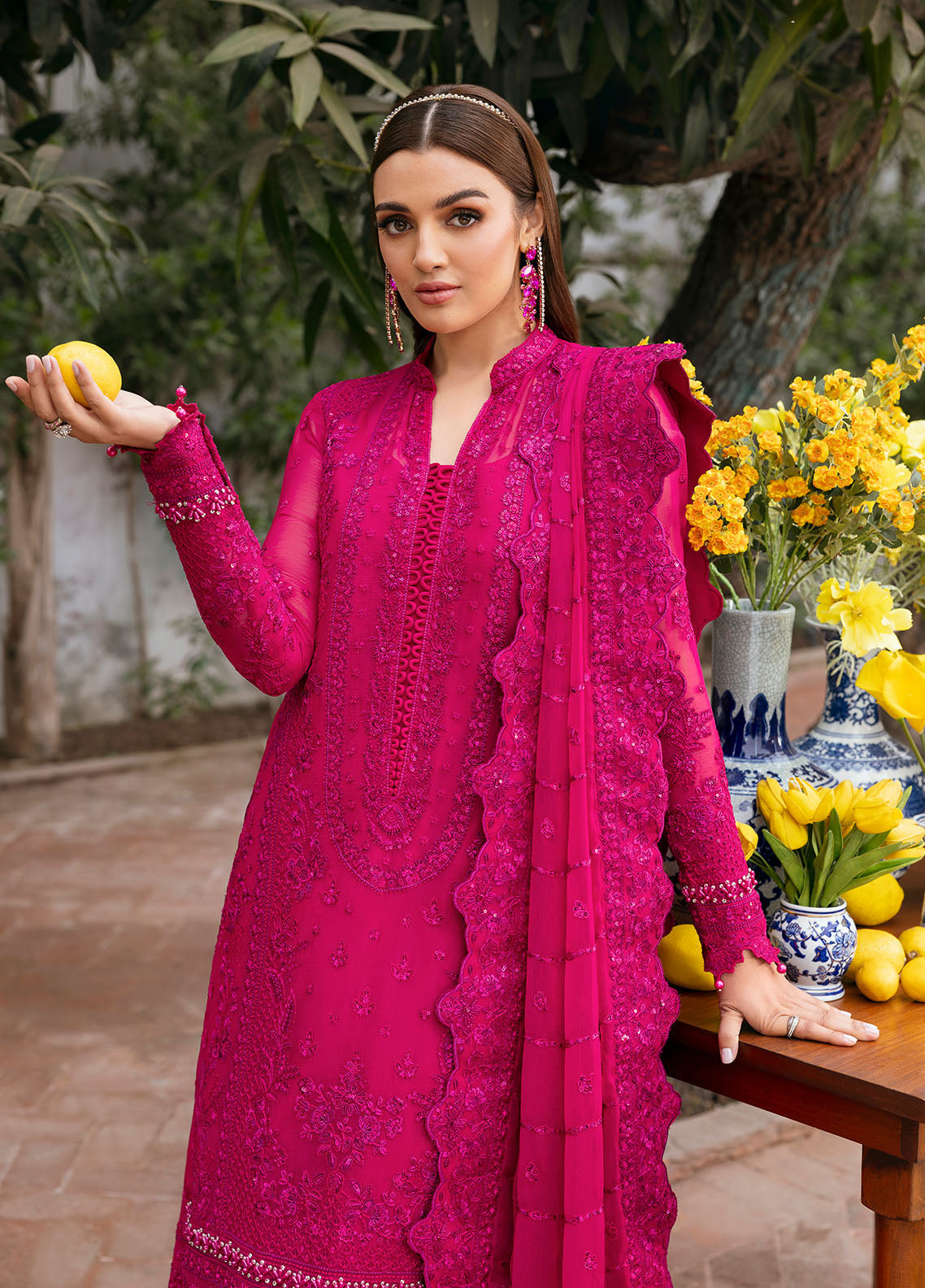 Gulaal | Reverie Embroidered Chiffon | ZEVIRA - House Of Anaya
