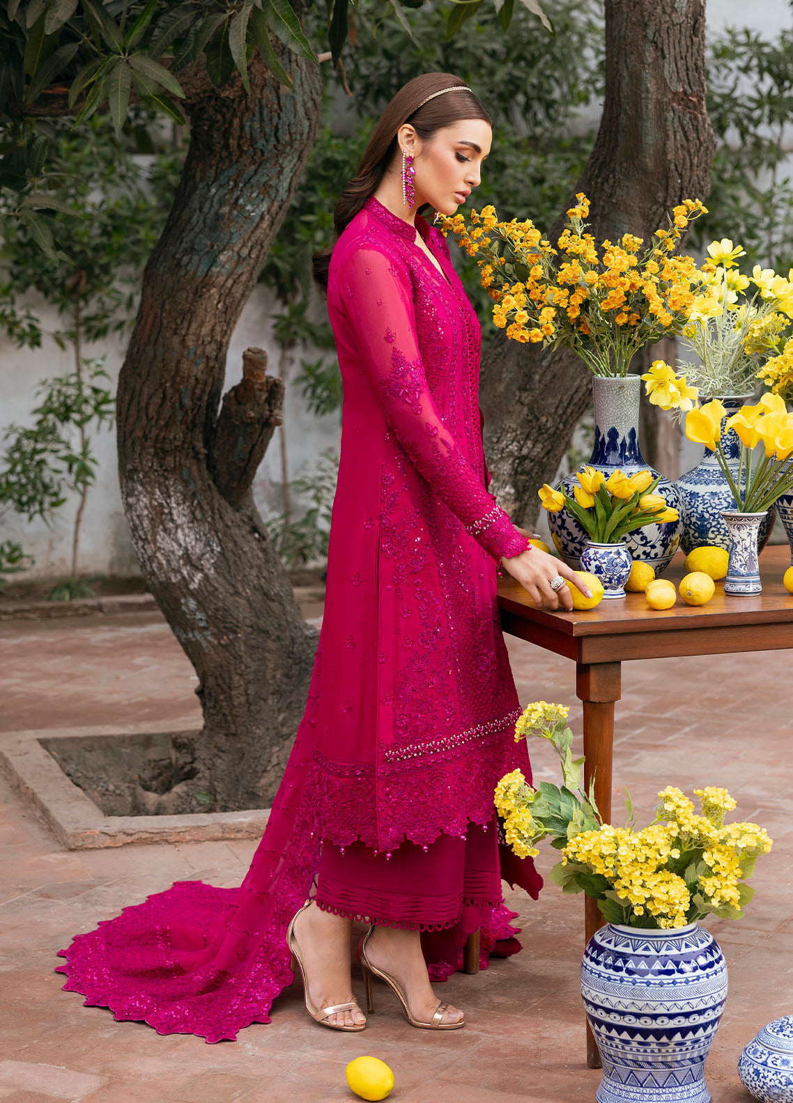 Gulaal | Reverie Embroidered Chiffon | ZEVIRA - House Of Anaya