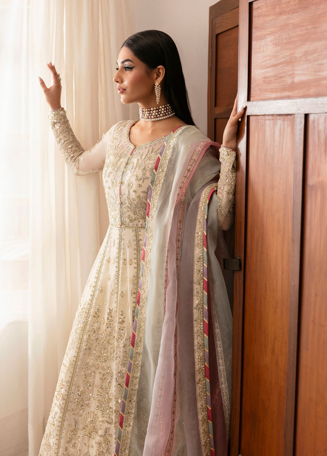 Gulaal | Reverie Embroidered Chiffon | CHIRAGH - House Of Anaya