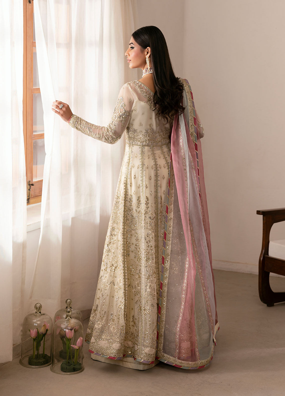 Gulaal | Reverie Embroidered Chiffon | CHIRAGH - House Of Anaya