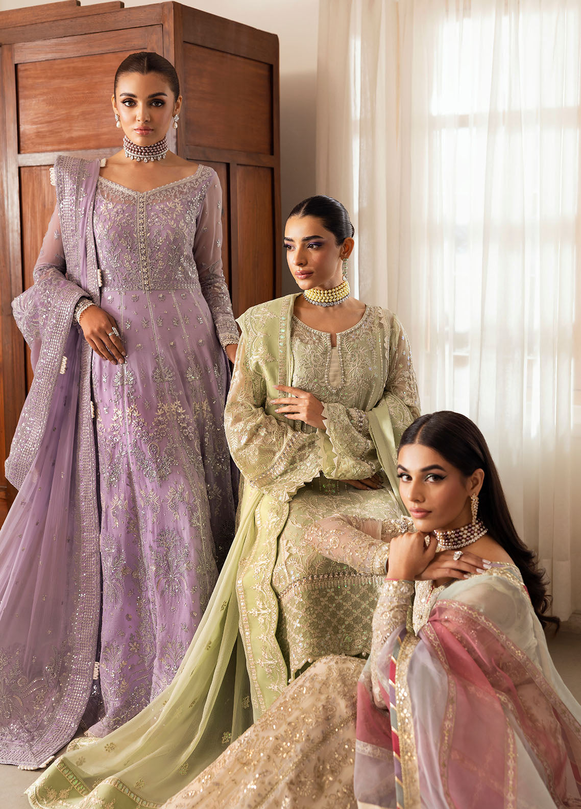 Gulaal | Reverie Embroidered Chiffon | CHIRAGH - House Of Anaya