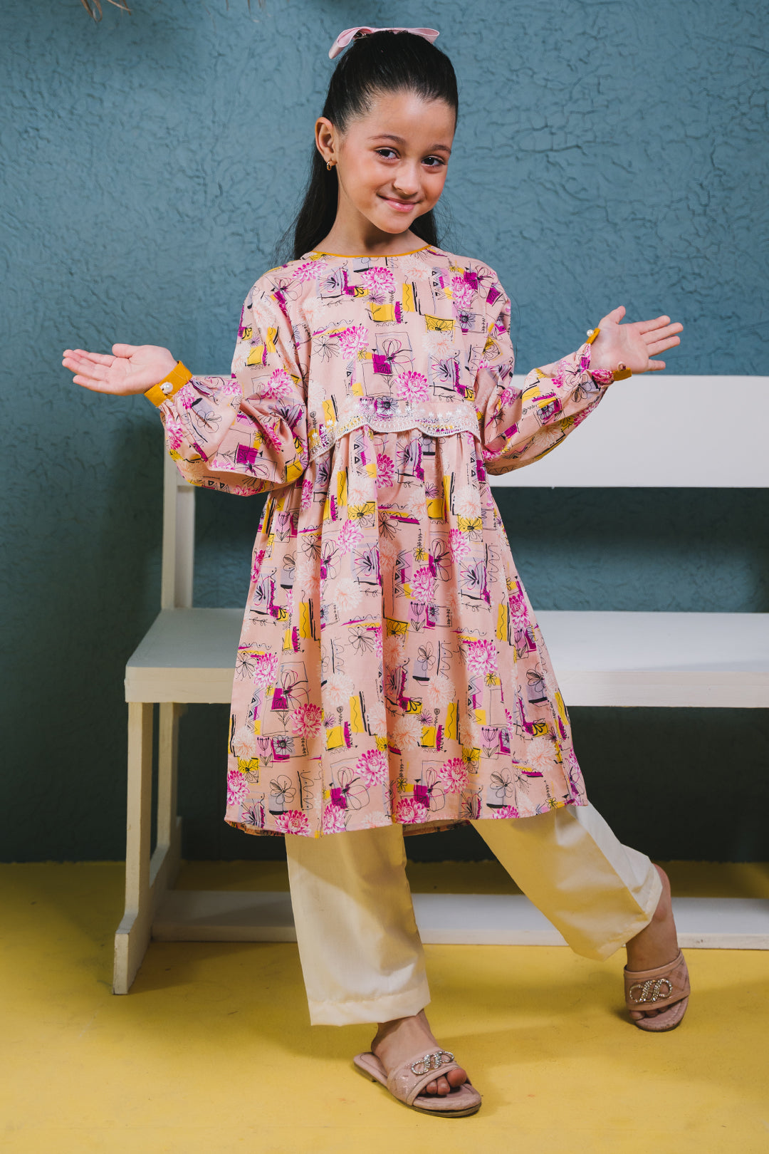Zellbury Girls | 1 Piece Lawn | Embroidered Kurta - 1452 - Libasekhas