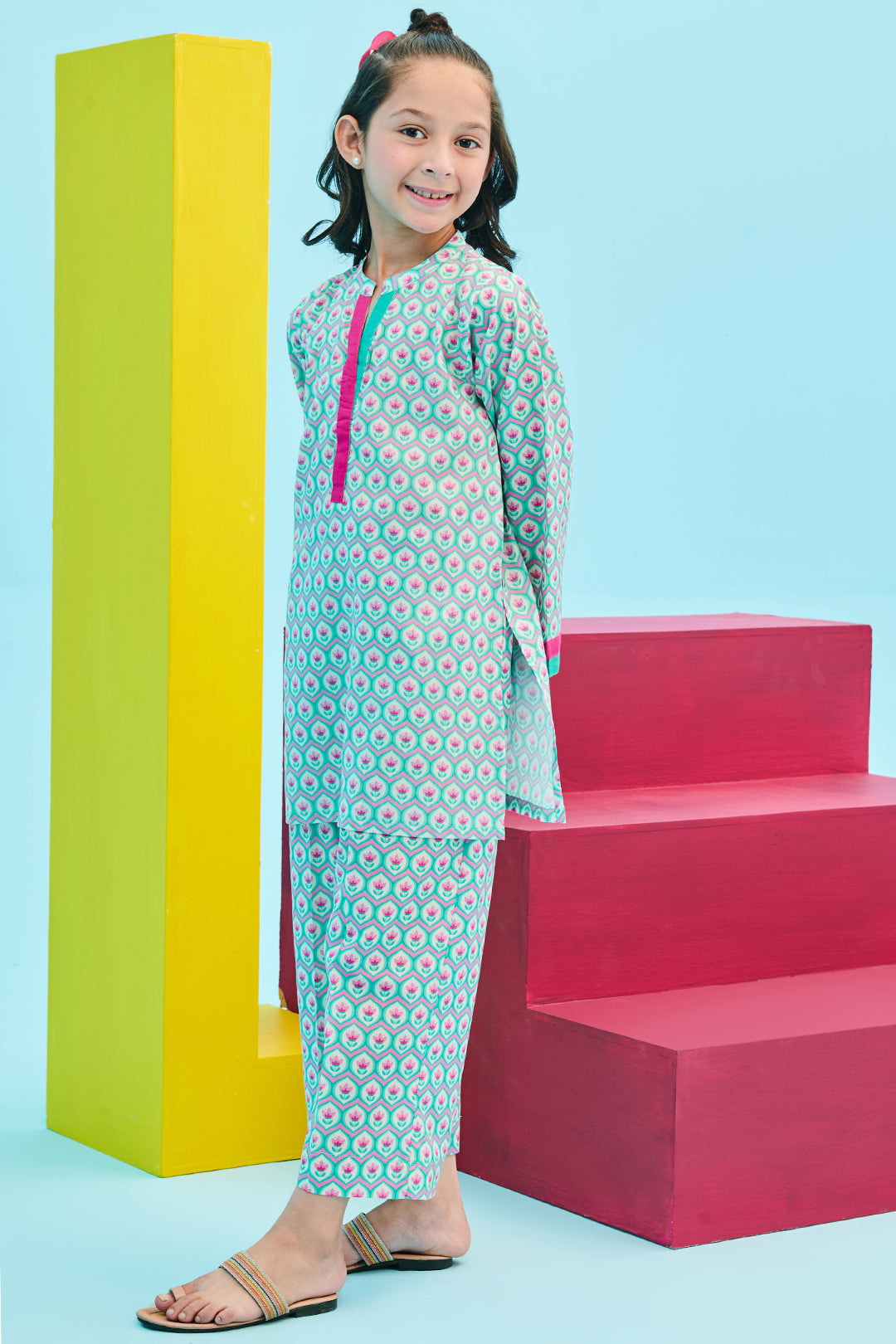 Zellbury Girls | 2 Piece Lawn | Kurta Trouser - 2411 - Libasekhas